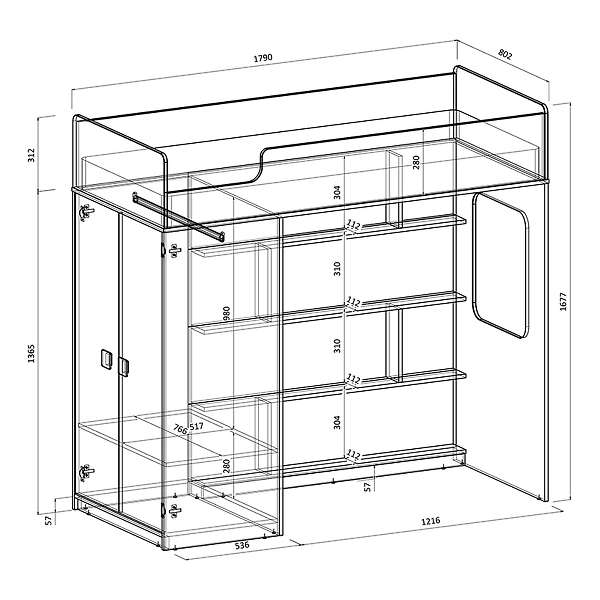 Купить кровать-чердак легенда f601.1 - 28 250 руб.