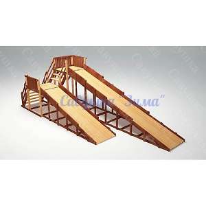 Зимняя деревянная горка Савушка Зима 7