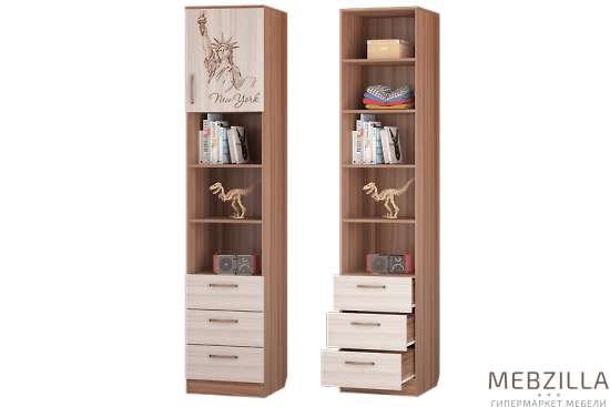 Купить шкаф для книг с ящиками и дверкой вояж - 14 253 руб.