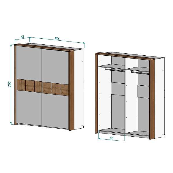 Купить шкаф-купе 1800 аризона 2702.м1 - 49 700 руб.