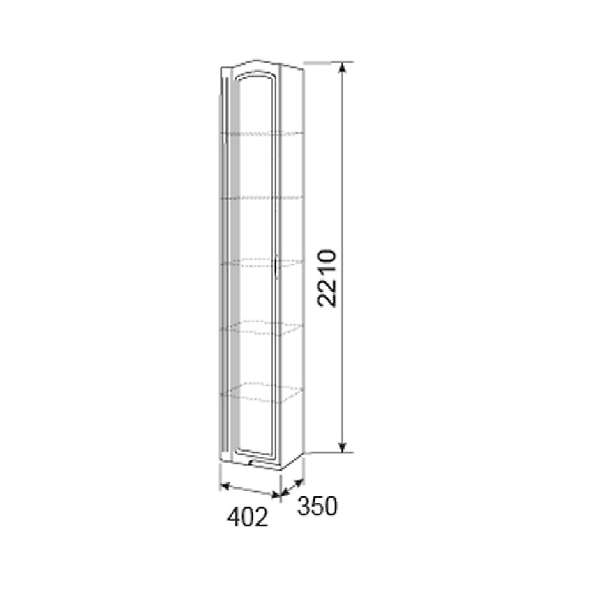 Купить шкаф-пенал левый со стеклом виктория 17 - 9 791 руб.