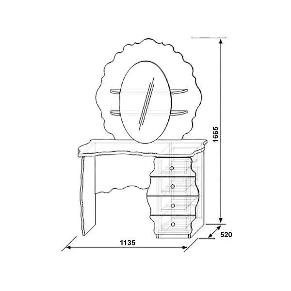 Купить стол туалетный жемчужина кмк 0380.10 - 23 054 руб.