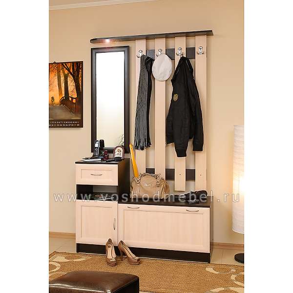 Купить зеркало с тумбой вешалка с тумбой мр-10 машенька (рамка) - 7 828 руб.