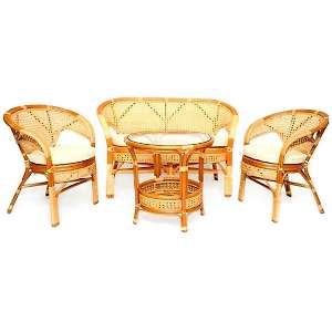 Комплект кофейный Пеланги (стол + 2 кресла + двухместный диван) 02/15-2