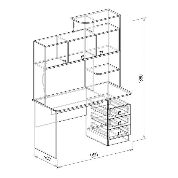 Купить стол компьютерный альфа 3 - 13 288 руб.