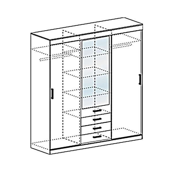 Купить шкаф-купе трехдверный лдсп лидер-3 - 20 562 руб.