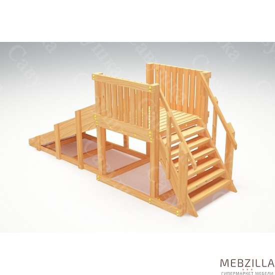 Купить зимняя деревянная горка савушка зима wood 1 - 55 000 руб.