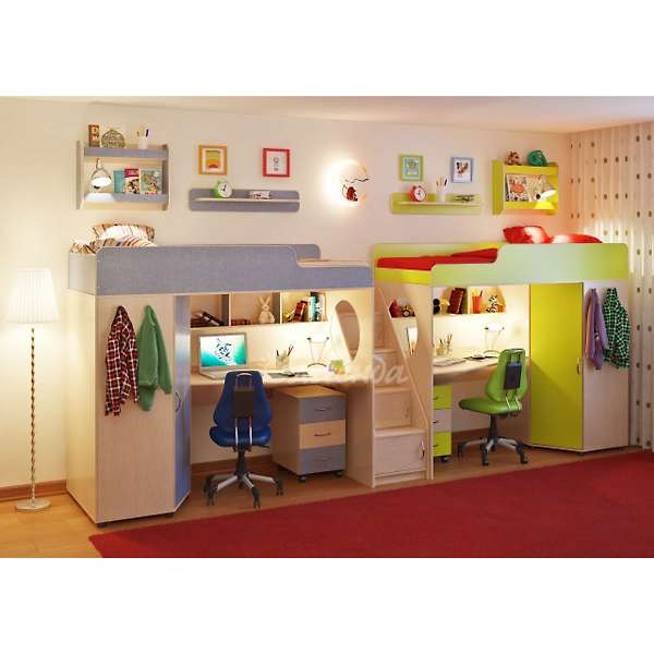 Купить детская стенка легенда №14 с полками - 60 650 ₽