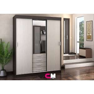 Шкаф-купе трехдверный ЛДСП Лидер-3М