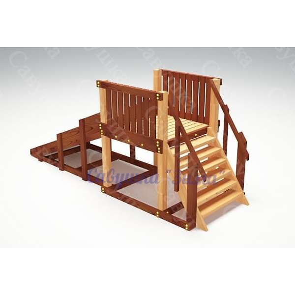 Купить зимняя деревянная горка савушка зима 1 - 59 000 руб.