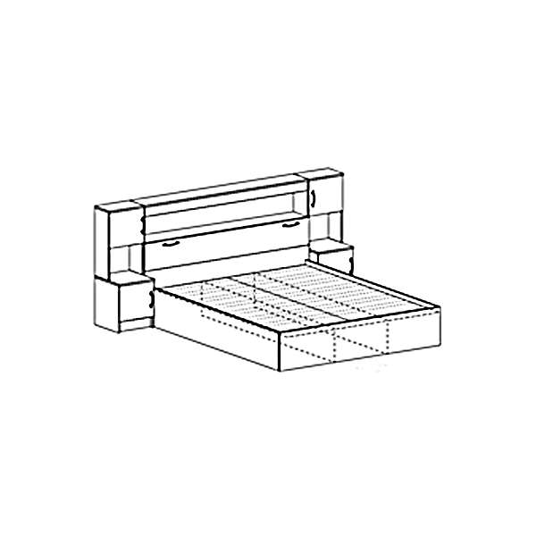 Купить кровать с прикроватным блоком бася кр 552 - 16 472 руб.