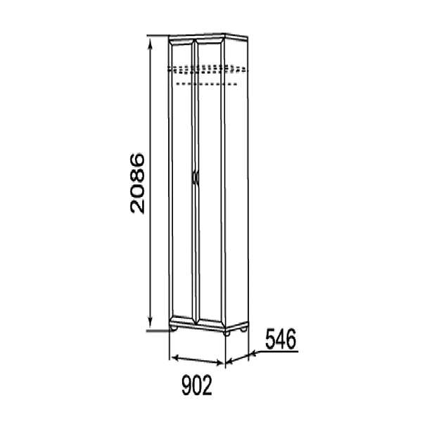 Купить шкаф для одежды 2-х дверный ника-люкс 21р - 15 840 руб.