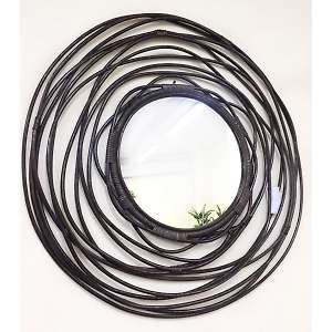 Зеркало из натурального ротанга 50/02-М