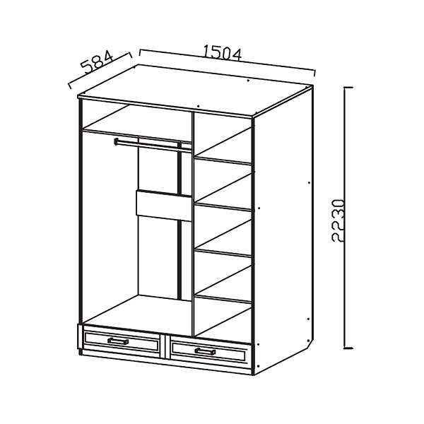 Купить шкаф трехдверный ивушка-10 прованс - 46 130 руб.