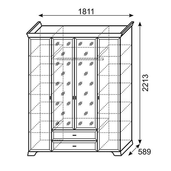 Купить шкаф четырехдверный венеция 2 - 48 146 руб.