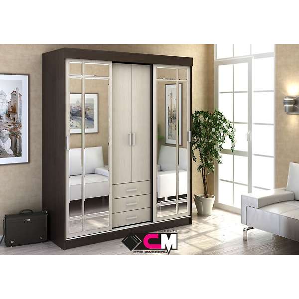 Купить шкаф-купе трехдверный лдсп лидер-1 - 22 607 руб.