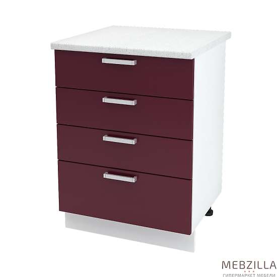 Купить шкаф напольный с четырьмя ящиками кремона шн4я 600 б/ст - 6 119 ₽