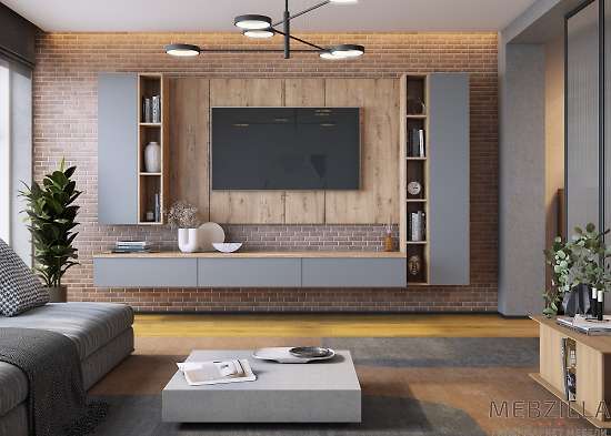 Купить гостиная модульная сканди. комплект 2, смоки - 43 857 руб.