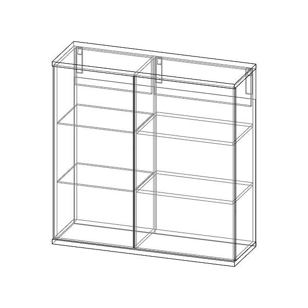 Купить шкаф настенный со стеклом домино дм-37 - 9 700 ₽