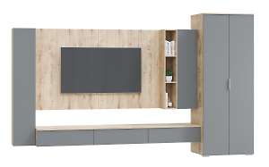 Гостиная модульная Сканди. Комплект 4, смоки