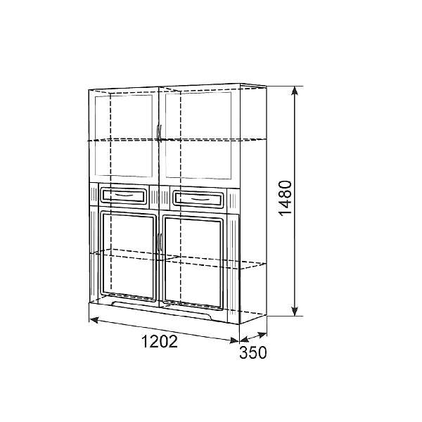 Купить шкаф комбинированный виктория 39 - 21 924 руб.