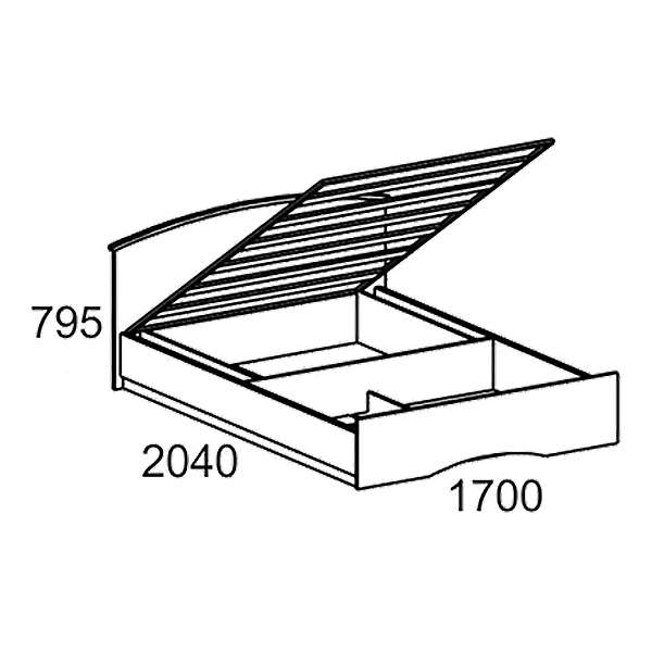 Купить кровать кмп-1,6 - 11 248 руб.