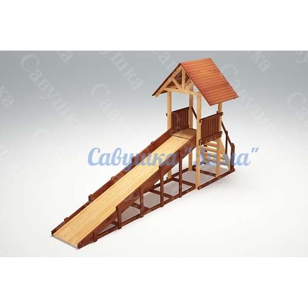 Купить зимняя деревянная горка савушка зима 5 - 99 000 руб.