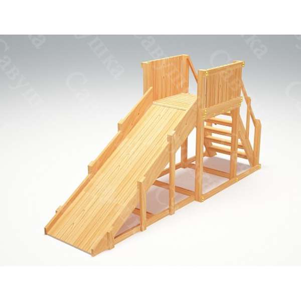 Купить зимняя деревянная горка савушка зима wood 2 - 64 000 руб.