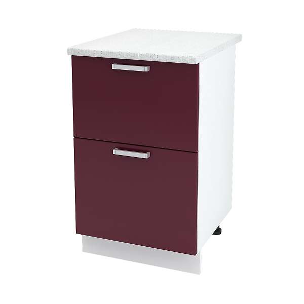 Купить шкаф напольный с двумя ящиками алина шн2я 500 б/ст - 4 845 ₽