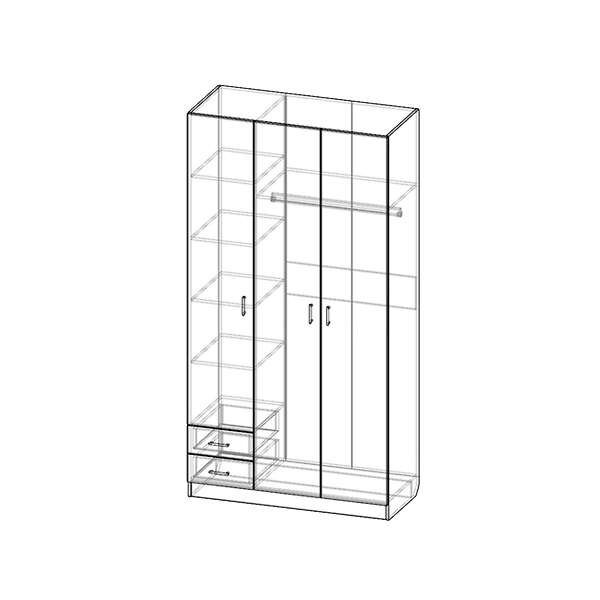 Купить шкаф трехстворчатый шр-315 - 14 180 ₽