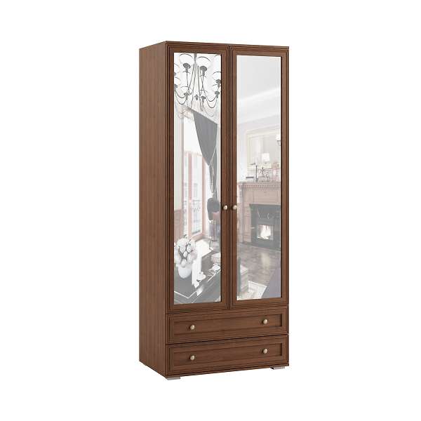 Купить шкаф двухстворчатый с зеркалом ричард рш-24 - 19 624 руб.