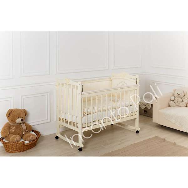 Купить кровать детская incanto pali с мишкой (колесо-качалка) - 4 800 ₽