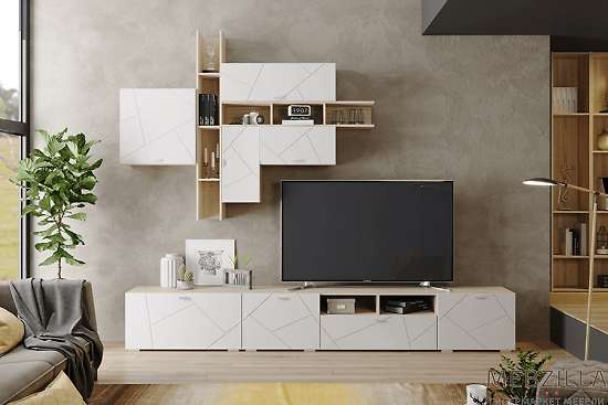 Купить гостиная в современном стиле скайлайн, белый - 27 527 руб.