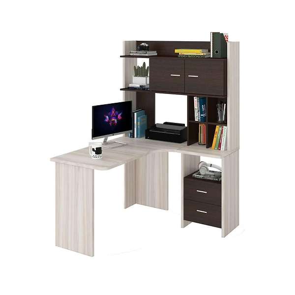 Купить стол компьютерный с надставкой нклх-120 домино lite скл-угл130 - 18 990 ₽