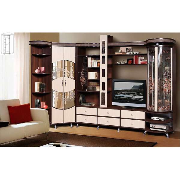 Купить шкаф комбинированный с витриной орфей-11 п кмк 0364.2 - 79 955 руб.