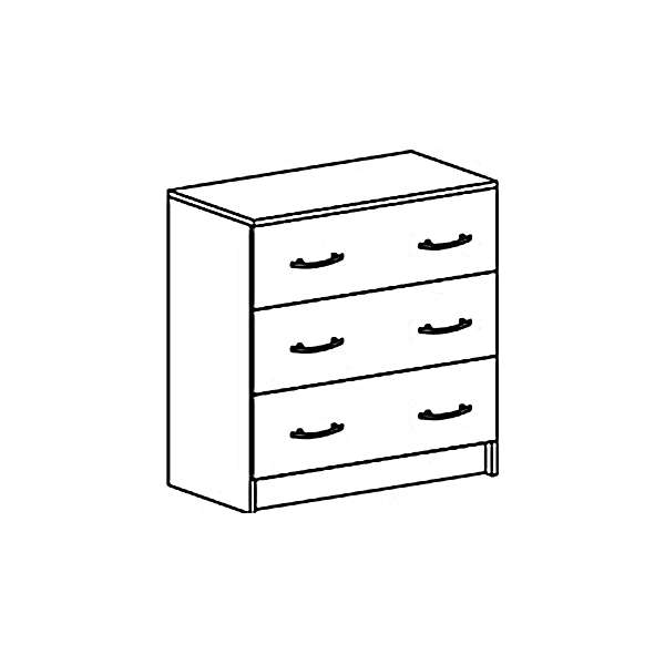 Купить комод с 3 ящиками бася км 551 - 4 921 руб.