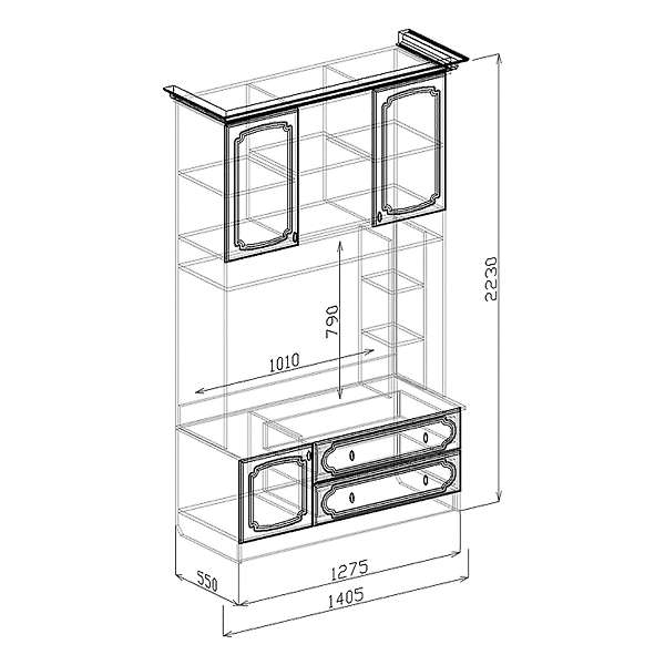 Купить витрина 3 диана мдф - 17 541 руб.