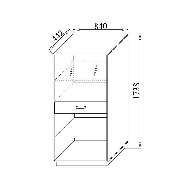 Купить шкаф мцн буфет волжанка квадро - 17 870 руб.
