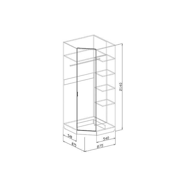 Купить шкаф угловой токио  - 13 687 руб.