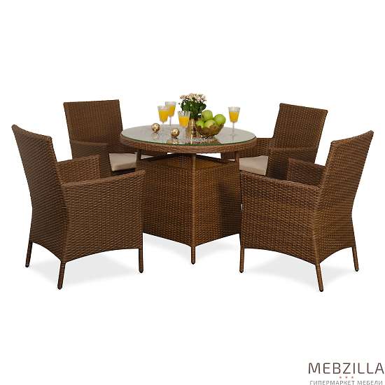 Купить комплект обеденный капри с круглым столом - 39 460 ₽