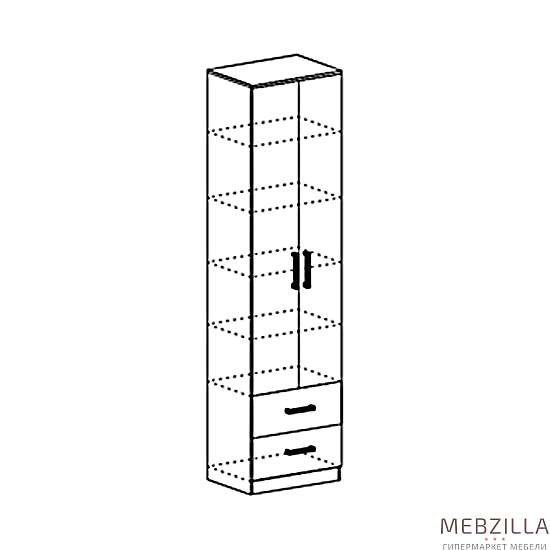 Купить шкаф шк 202 с полками и выкатными ящиками лдсп машенька  - 8 318 руб.