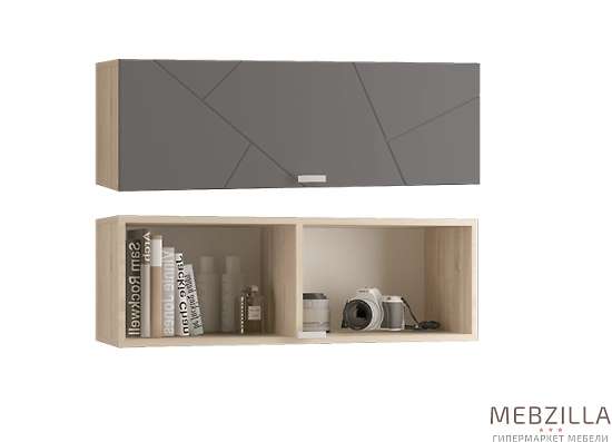 Купить скайлайн шкаф настенный (900) с горизонтальной дверью графит - 3 538 руб.