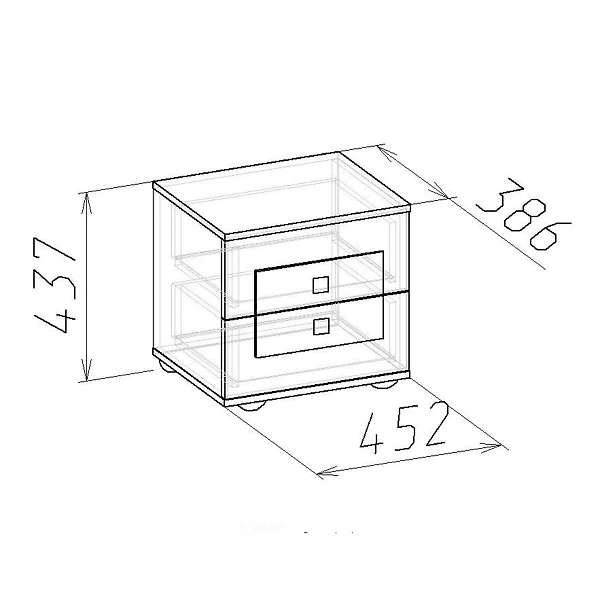 Купить тумба прикроватная 4 амели - 5 059 ₽