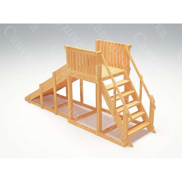 Купить зимняя деревянная горка савушка зима wood 2 - 64 000 руб.