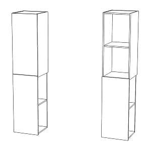 Шкаф навесной 1Д Альда КМК 0782.1