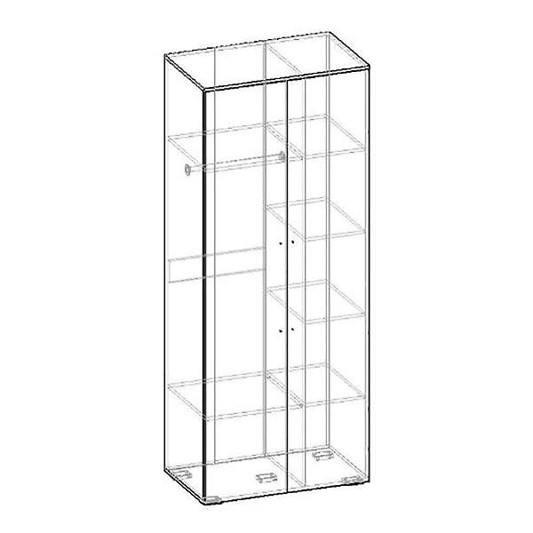 Купить шкаф двухдверный кватро комбинированный - 12 718 руб.