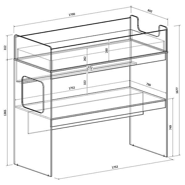 Купить кровать-чердак легенда с606.3 - 27 840 руб.