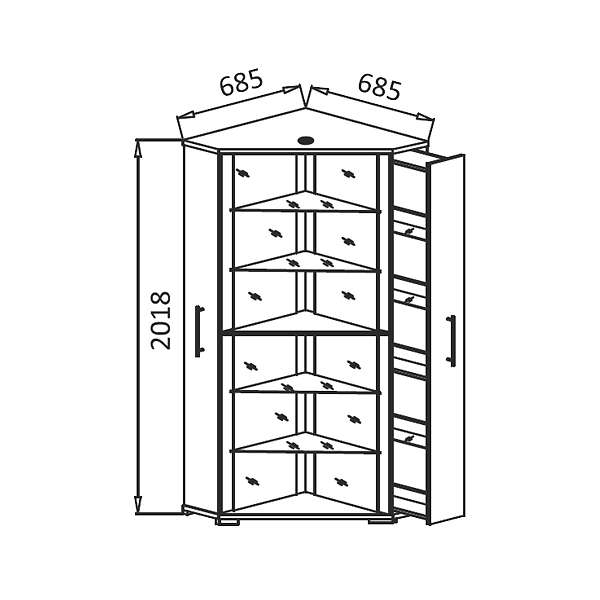 Купить шкаф мцн угловой витрина-2 - 39 770 руб.