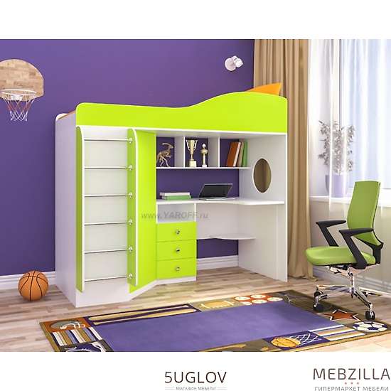 Купить кровать-чердак кадет 1 с металлической лестницей - 31 100 руб.