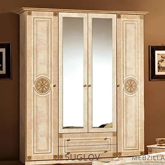 Купить шкаф четырехдверный с зеркалами рома - 40 838 руб.